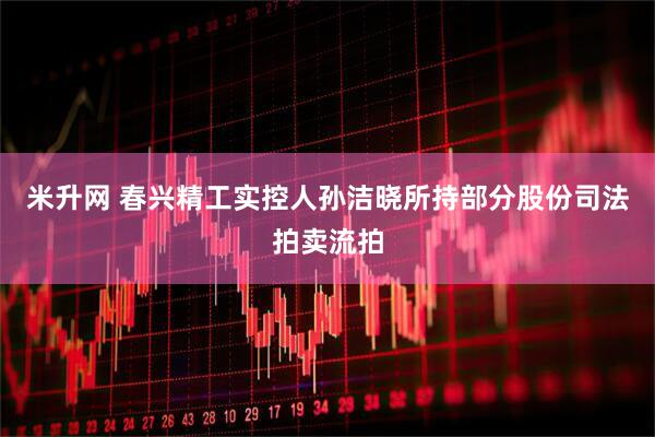米升网 春兴精工实控人孙洁晓所持部分股份司法拍卖流拍